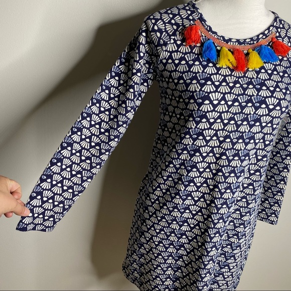 3/$30! Crown & Ivy NWT riviera holiday tassel tunic top size large - Picture 3 of 8